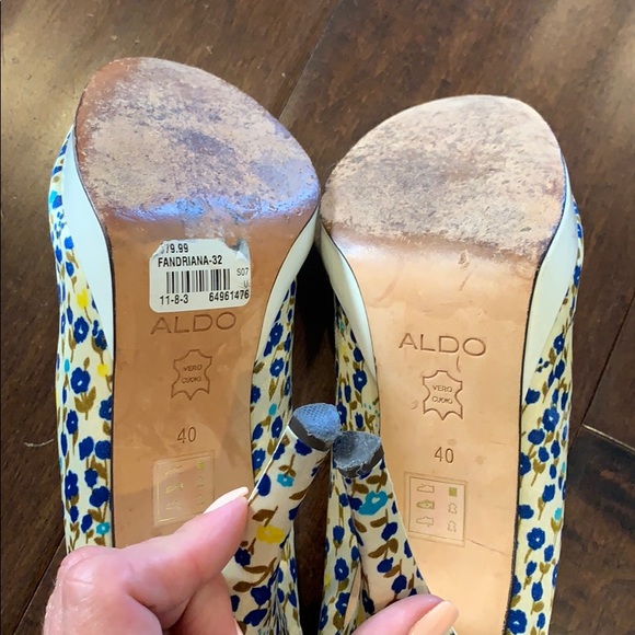 Aldo “Fandriana” Satin Peep Toe Heel - sz 9.5 - Picture 4 of 4